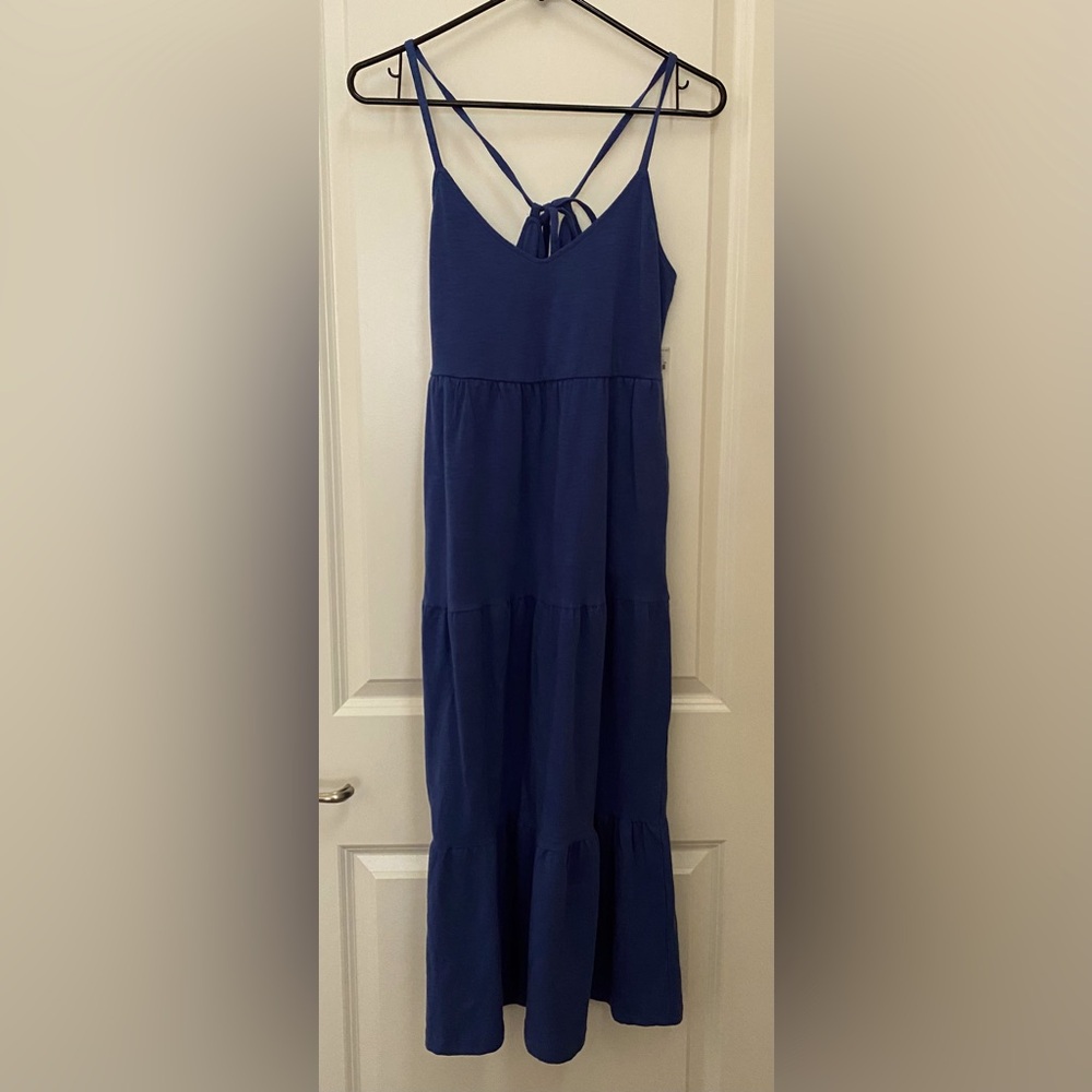 Old Navy Tiered MIDI Cami Swing Dress with pockets XS NWT